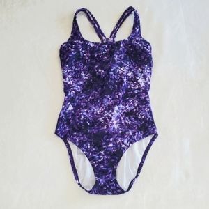 SPEEDO Powerback Athletic Racerback One Piece Swimsuit